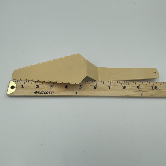 Vintage Tupperware Almond PIE SERVER 10.5" Cake Knife Gadget Pastry Cutter 1228 - Picture 2 of 7